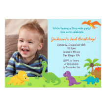 Fête d'anniversaire de dinosaure Invitaions Carton D'invitation