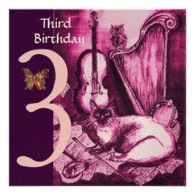 Fête d'anniversaire de fuchsia rose MUSICAL de CAT Bristol