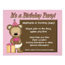 Fête d'anniversaire de la fille faite sur commande cartons d'invitation personnalisés