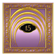 Fête d'anniversaire de Quinceanera 4 simples Cartons D'invitation