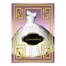Fête d'anniversaire de Quinceanera simple Invitations Personnalisables