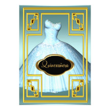 Fête d'anniversaire de Quinceanera teal12 Faire-part Personnalisé
