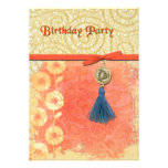 Fête d'anniversaire de remous de dentelle invitation personnalisable
