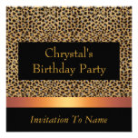 Fête d'anniversaire d'invitation d'empreinte de lé