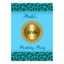 Fête d'anniversaire d'or et de léopard de Teal 2 Bristol