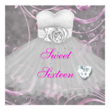 Fête d'anniversaire du bonbon 16 à sweet sixteen 1 faire-parts