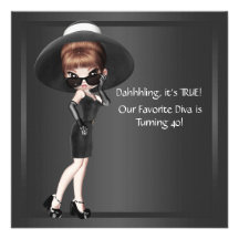 Fête d'anniversaire du noir de la femme préférée d invitations