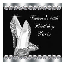 Fête d'anniversaire du noir élégant de la femme qu faire-parts