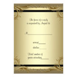 Fête d'anniversaire élégante RSVP de mariage d'or  Invitation Personnalisable