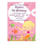 Fête d'anniversaire faite sur commande de sirène d cartons d'invitation