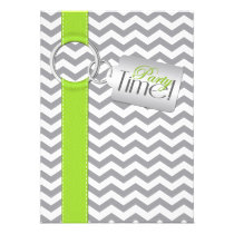 Fête d'anniversaire IMPRIMÉE de blanc gris de chau invitations