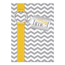Fête d'anniversaire IMPRIMÉE de blanc gris d'or de invitations