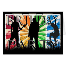 Fête d'anniversaire masculine Inviation avec le pa Carte De Vœux
