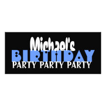 Fête d'anniversaire moderne nommée faite sur comma bristol personnalisé