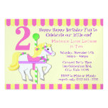 Fête d'anniversaire peinte de poney cartons d'invitation