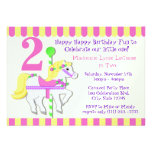 Fête d'anniversaire peinte de poney faire-part personnalisé
