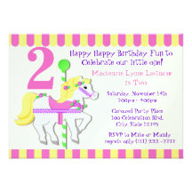 Fête d'anniversaire peinte de poney faire-part personnalisé