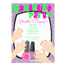 Fête d'anniversaire pourpre de spa de manucure de  bristol personnalisé