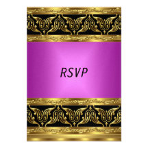 Fête d'anniversaire rose d'or RSVP Faire-part