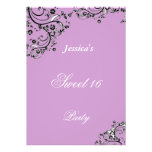 Fête d'anniversaire rose du bonbon 16 invitations