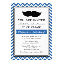 Fête d'anniversaire royale de Chevron de moustache Bristol Personnalisé