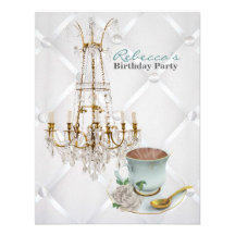 fête d'anniversaire vintage élégante de tasse de t invitation personnalisable