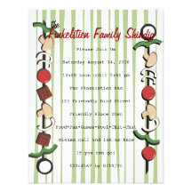 Fête de Kabob Cartons D'invitation