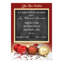 Fête de Noël Invitation-Pour des affaires ou perso