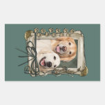 Fête des pères - couronne en pierre et Tebow de Go Sticker En Rectangle