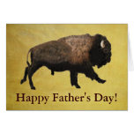 Fête des pères de bison cartes