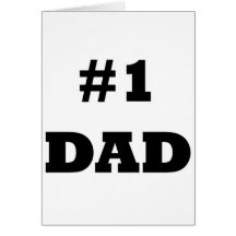 Fête des pères heureuse - numéro 1 papa - papa #1 carte