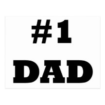 Fête des pères heureuse - numéro 1 papa - papa #1 carte postale