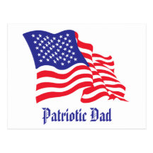 Fête des pères patriotique de papa cartes postales