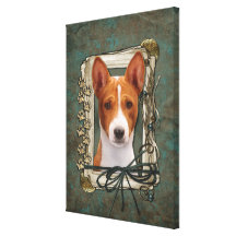 Fête des pères - pattes en pierre - Basenji Impressions Sur Toile
