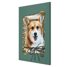 Fête des pères - pattes en pierre - corgi - Owen Impression Sur Toile