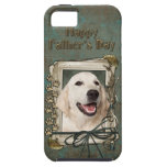 Fête des pères - pattes en pierre - golden retriev coque iPhone 5 Case-Mate