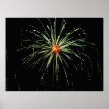 Feu d'artifice d'orange de Mignight Affiche