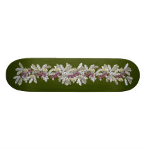 Feuillage de bananes et planche à roulettes de fle