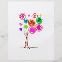 feuillage tourbillonnant d'arbre coloré tract customisé