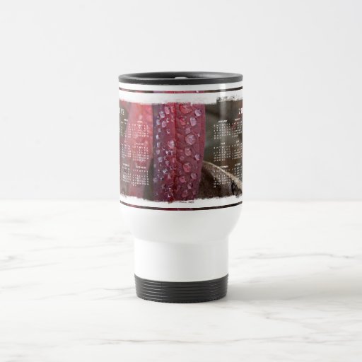 Feuille cloutée par diamant ; Calendrier 2012 Tasse