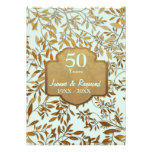 Feuille d'anniversaire de mariage d'or cinquantièm bristols