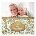 Feuille d'anniversaire de mariage d'or cinquantièm bristol