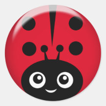 feuille d'autocollant de coccinelle