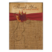 Feuille d'automne, carte de remerciements de PHOTO cartes