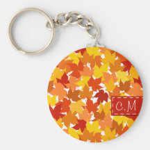 Feuille d'automne d'arbre d'érable Keychain avec d Porte-clef