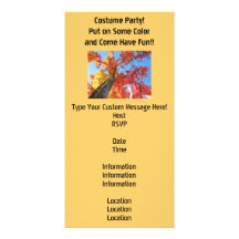 Feuille d'automne de cartes d'invitations de parti photocarte