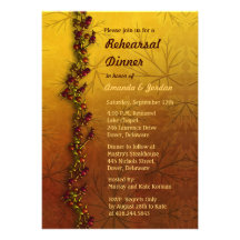 Feuille d'automne épousant le dîner de répétition invitations personnalisables