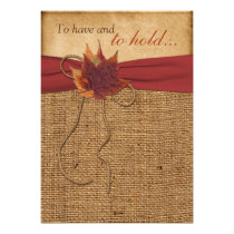 Feuille d'automne, faire-part de mariage de toile  invitations