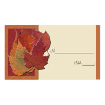 Feuille d'automne II Placecards Modèles De Cartes De Visite