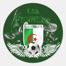 Feuille de 20 autocollants d'Algerie Les Fennecs A